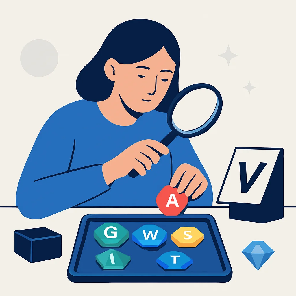 Language learner refining vocabulary and grammar with precision