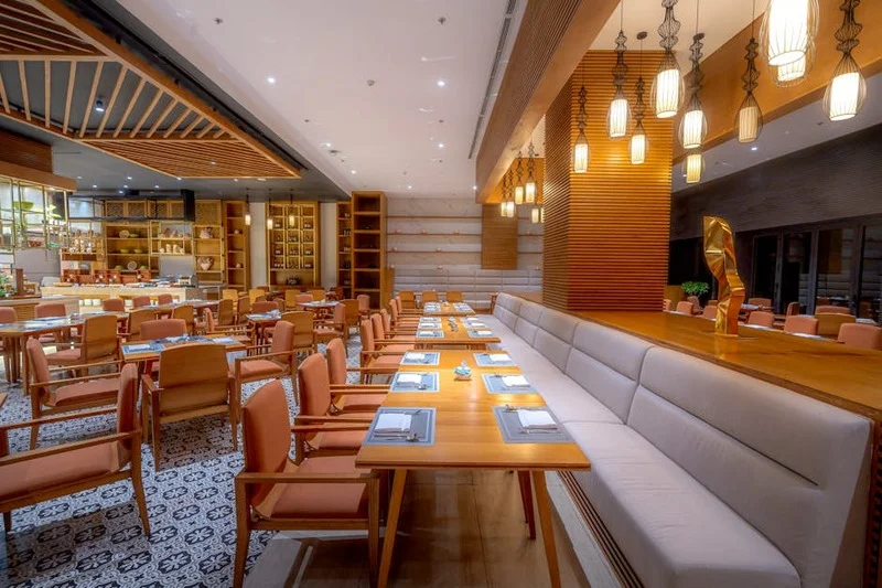 Modern dessert bar interior