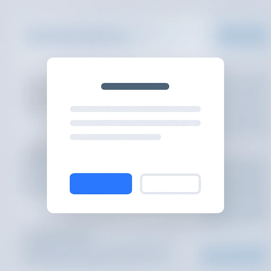 Tailwind CSS modal window UI mockup