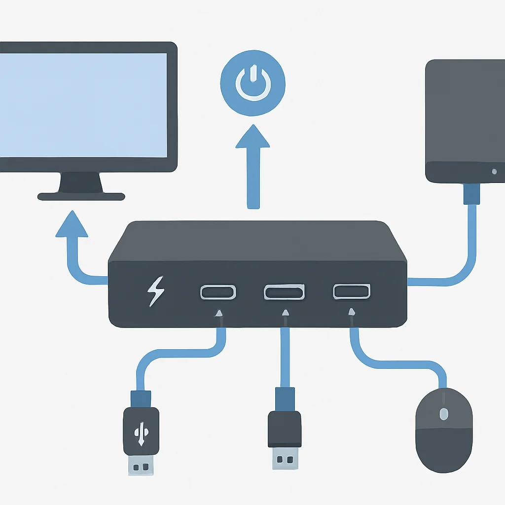 Thunderbolt 4 docking station data flow diagram