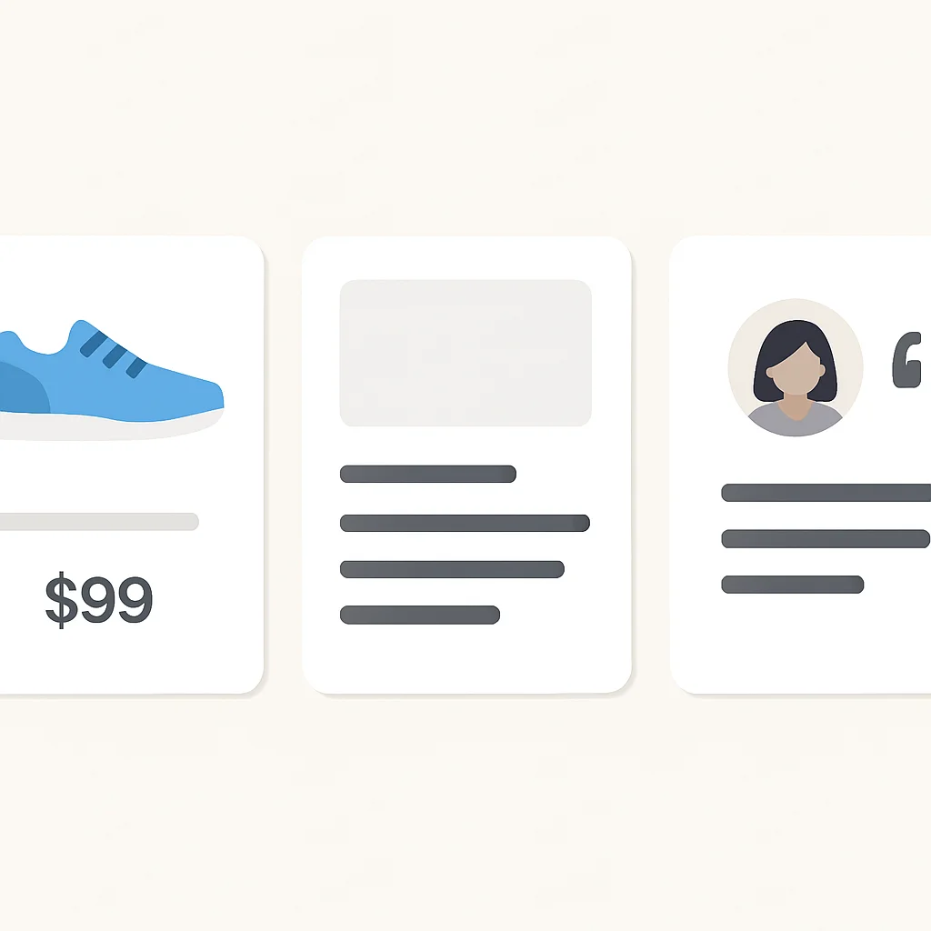 Examples of various Tailwind CSS card components