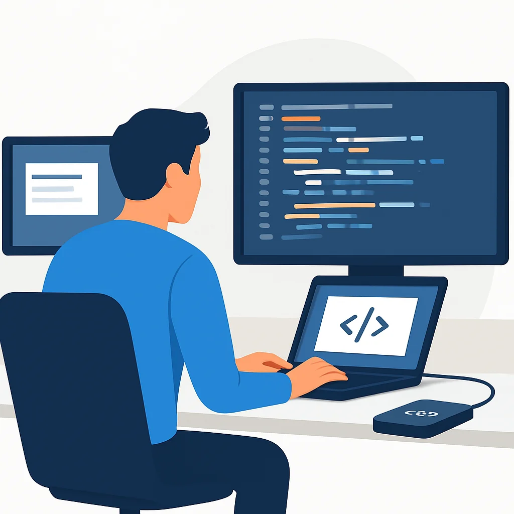 Developer workflow with external SSD