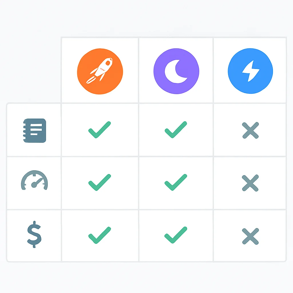 API client comparison table
