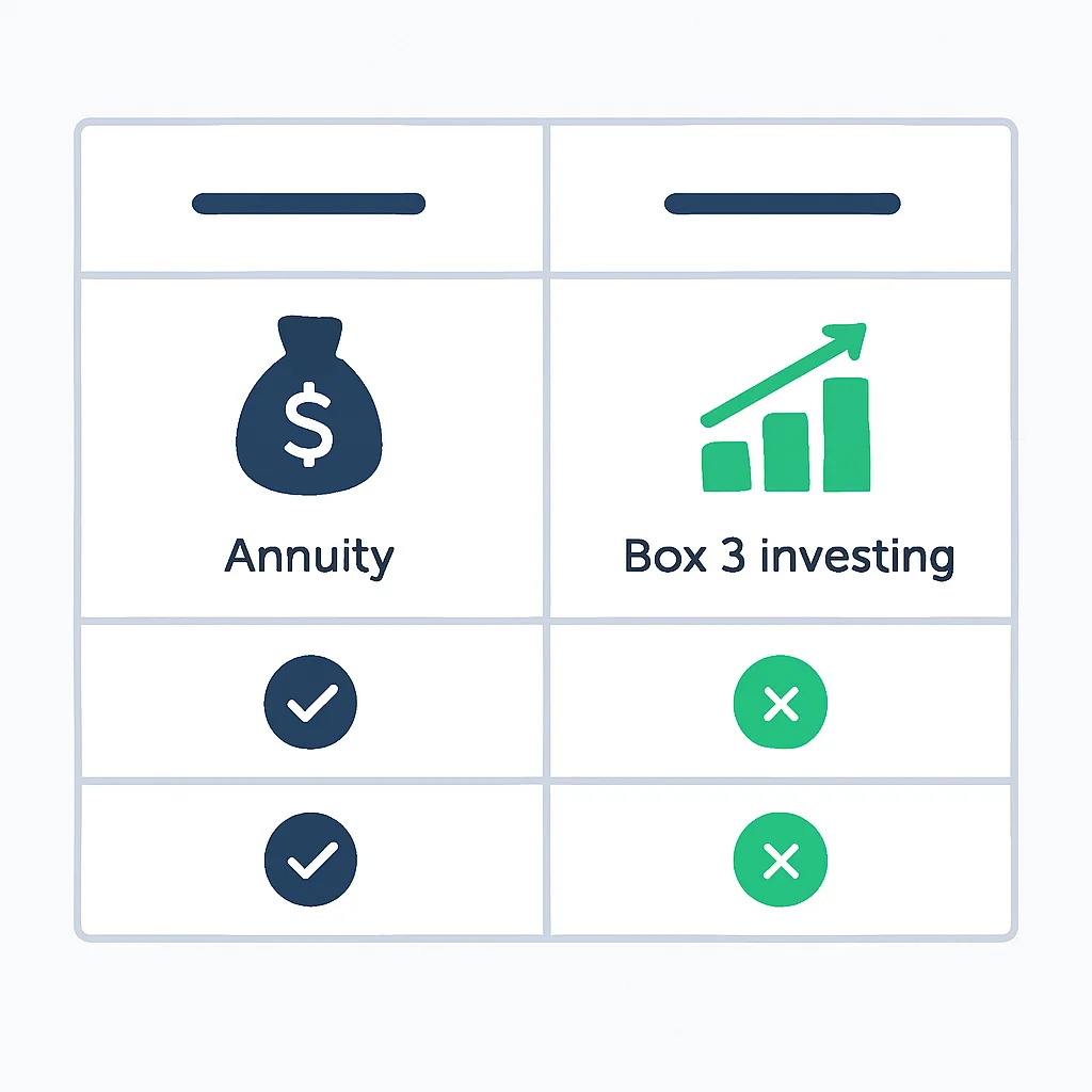 Pension investment options comparison table