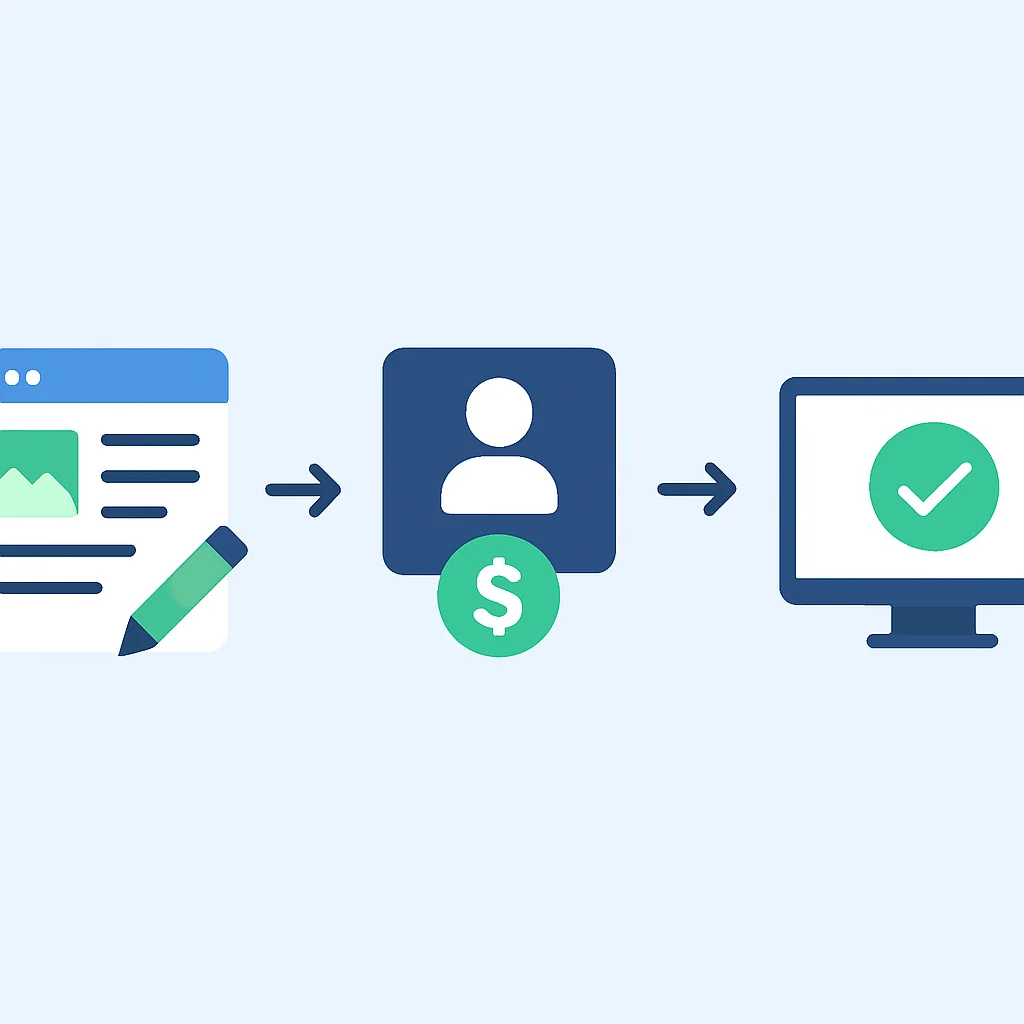 Affiliate marketing process flow for developers