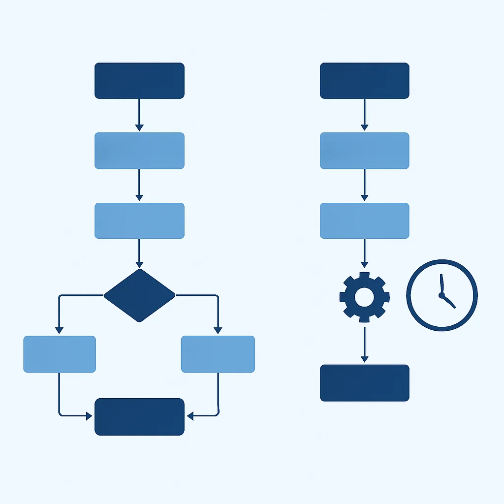Traditional vs AutoML workflow comparison