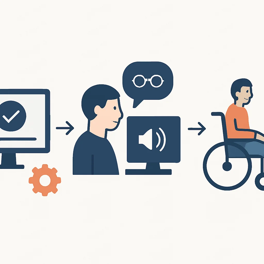 Accessibility testing workflow flowchart