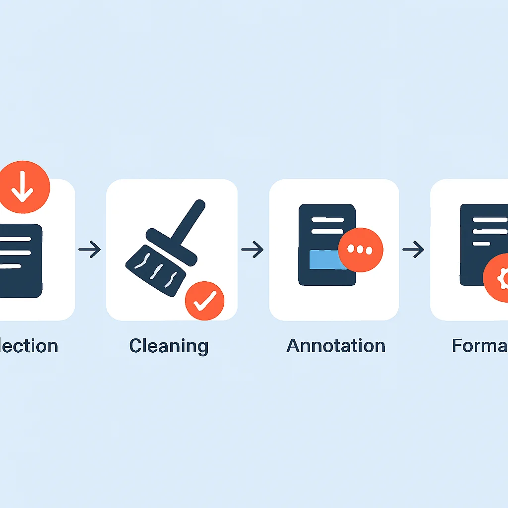 LLM data preparation flowchart
