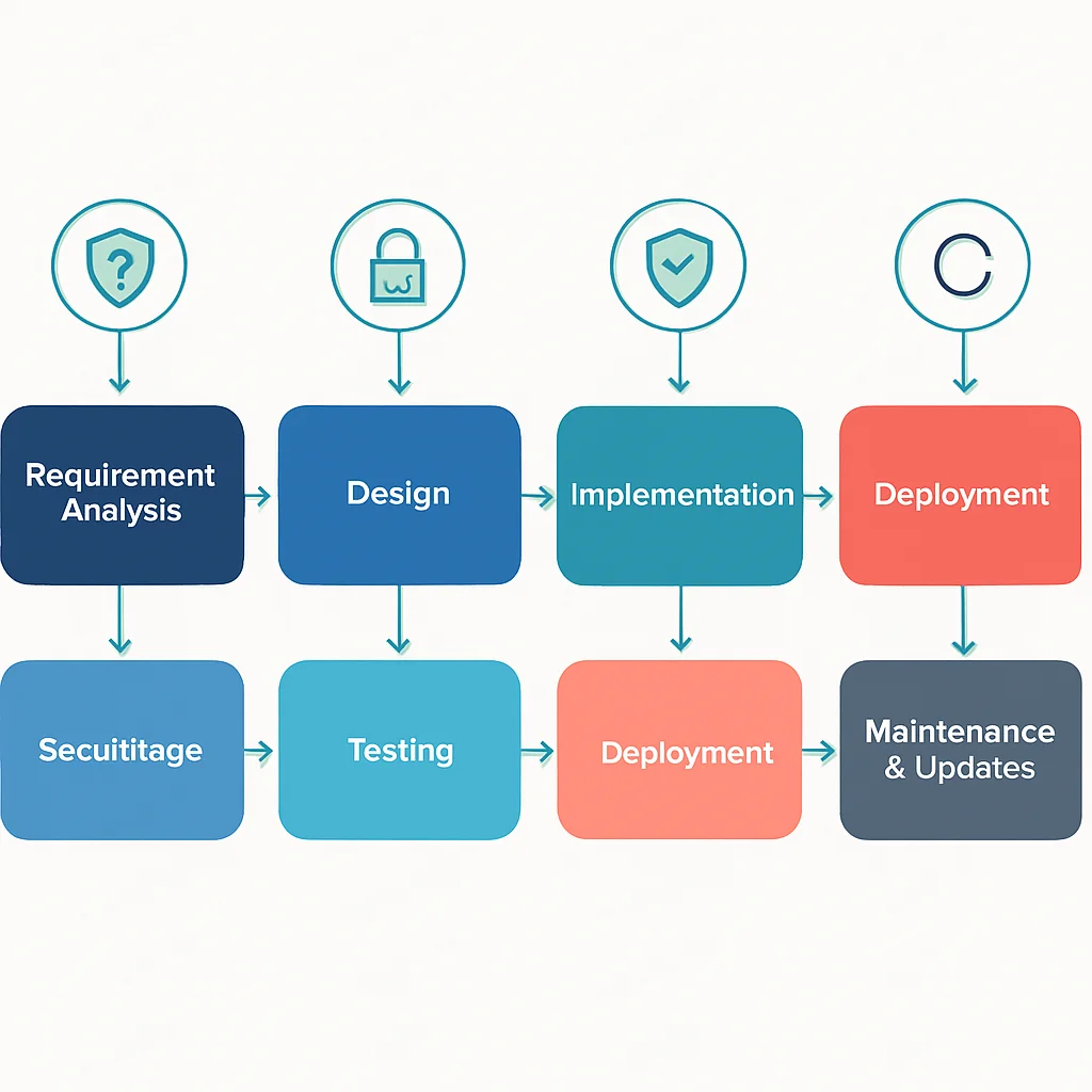 Secure IoT Development Lifecycle flowchart