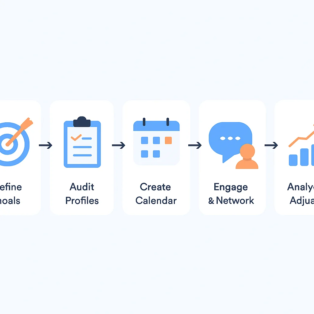 Social media strategy flowchart for developers