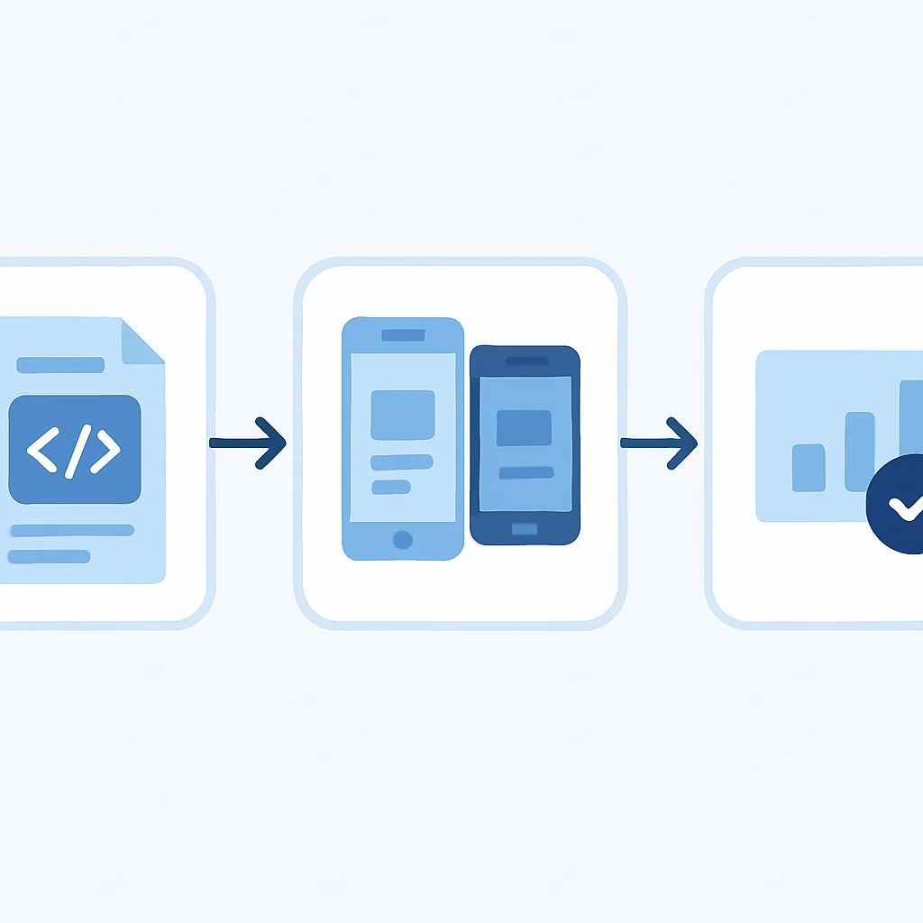 Automated UI testing workflow diagram