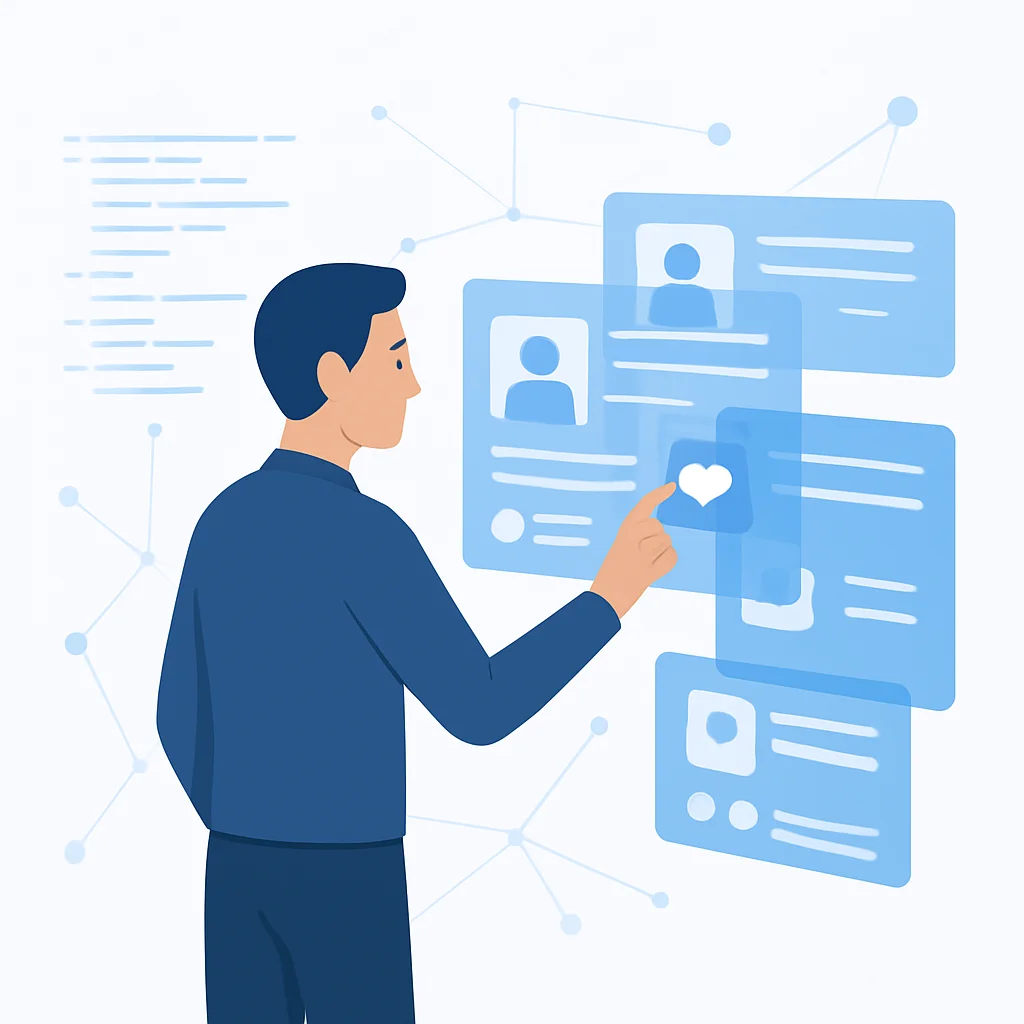 Developer engaging with future social media platforms