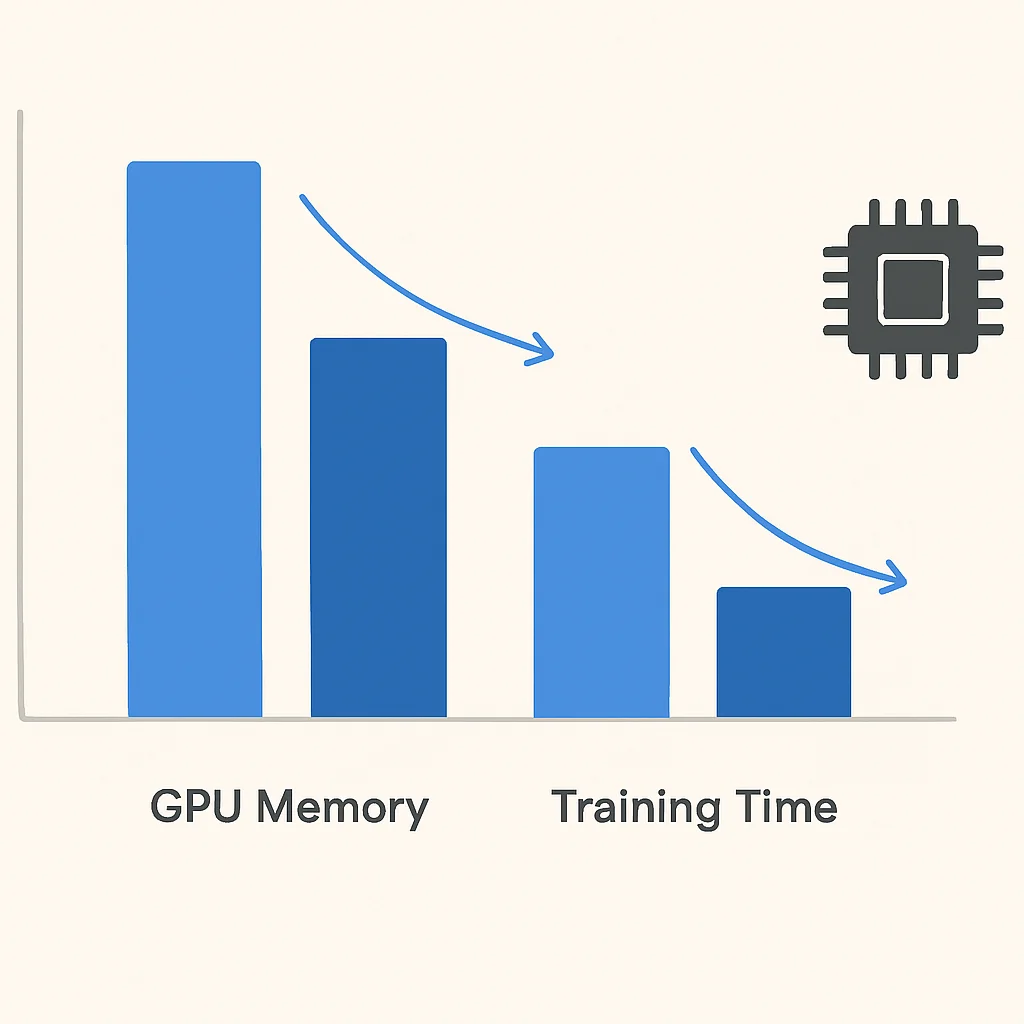 Computational resource savings with PEFT methods