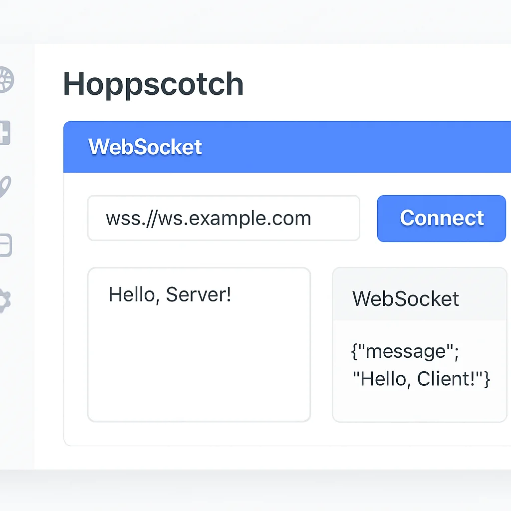 Hoppscotch UI with WebSocket connection