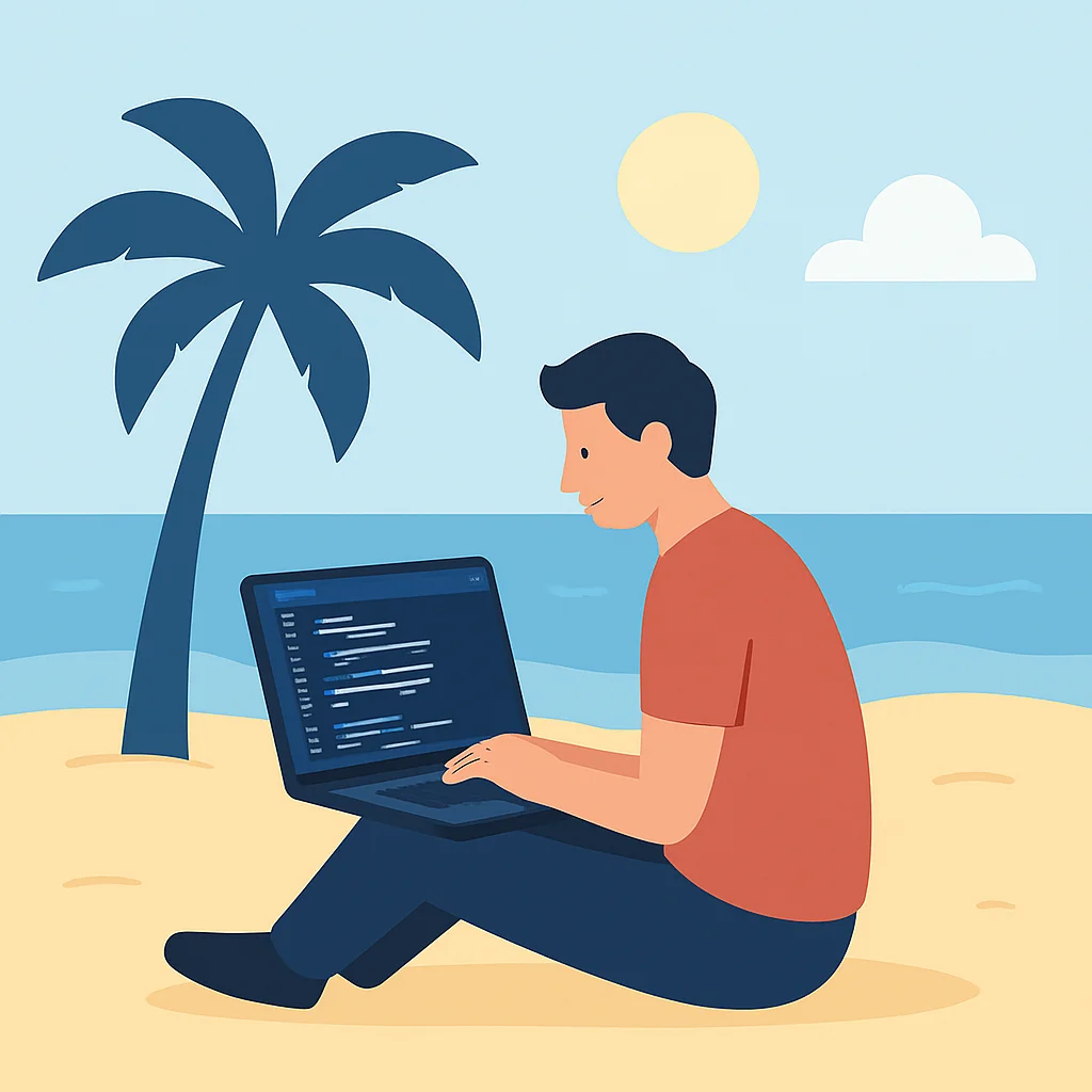 Freelance developer working remotely