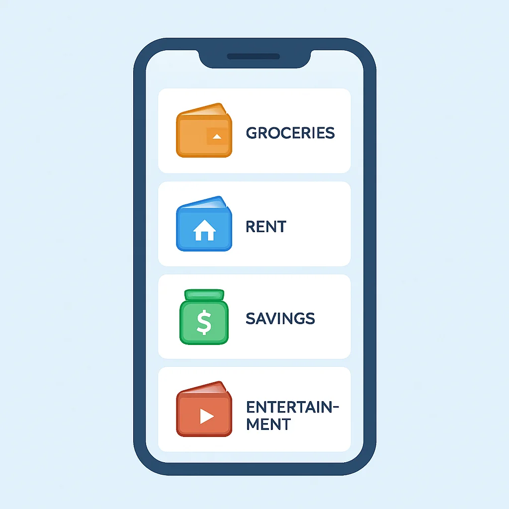 Digital Envelope Budgeting System Illustration