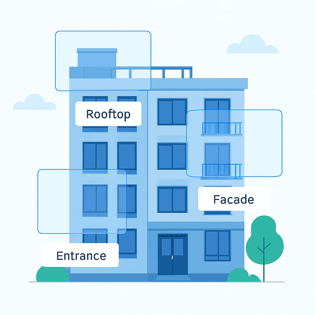 Modern apartment building highlighting common areas managed by VvE