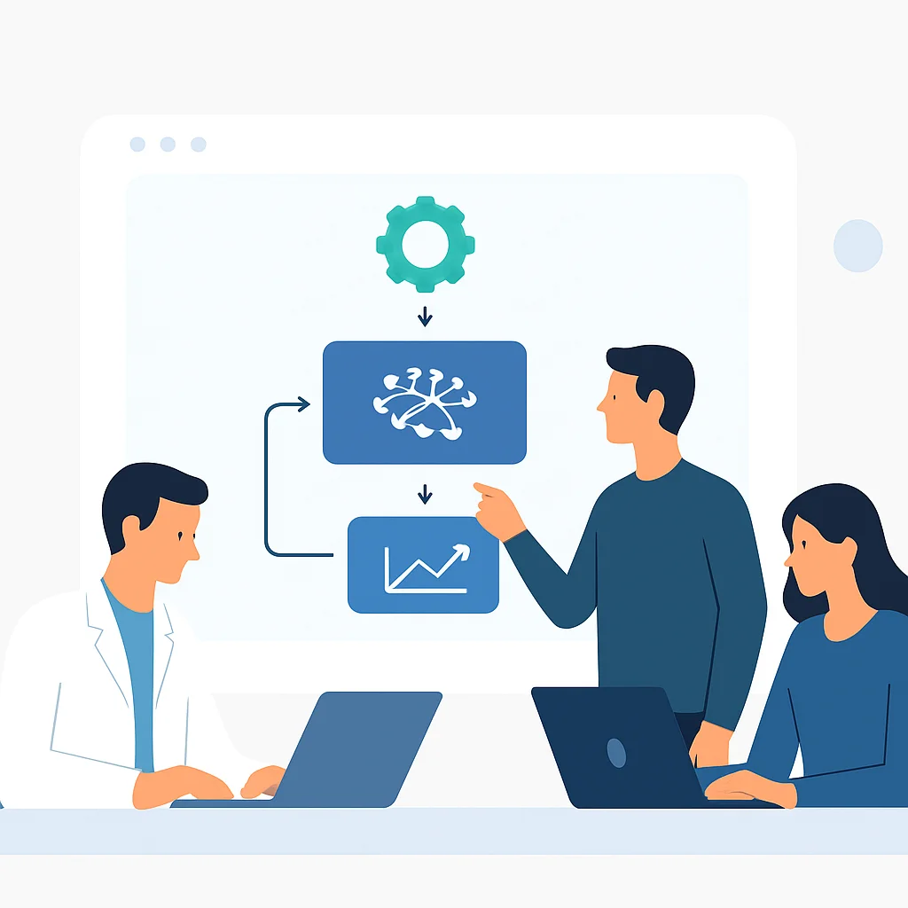 MLOps team collaboration illustration