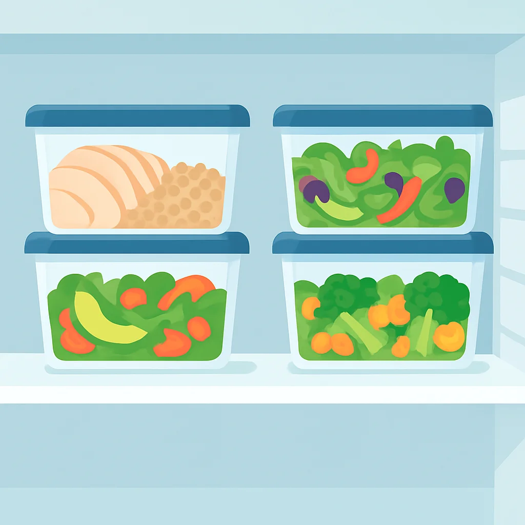 Organized meal prep for a busy week