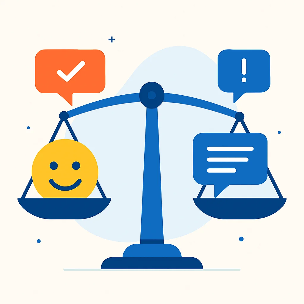 Balans in feedback geven