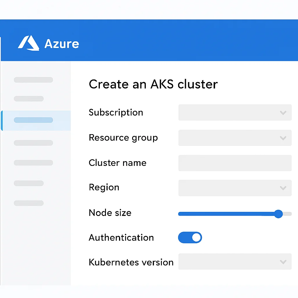 Azure Portal screenshot van AKS cluster creatie