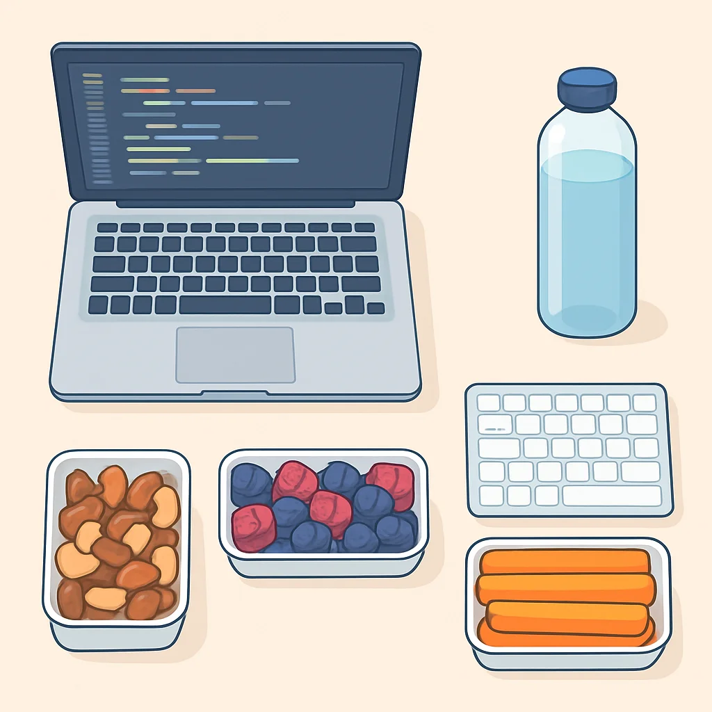 Healthy desk snacks for developers