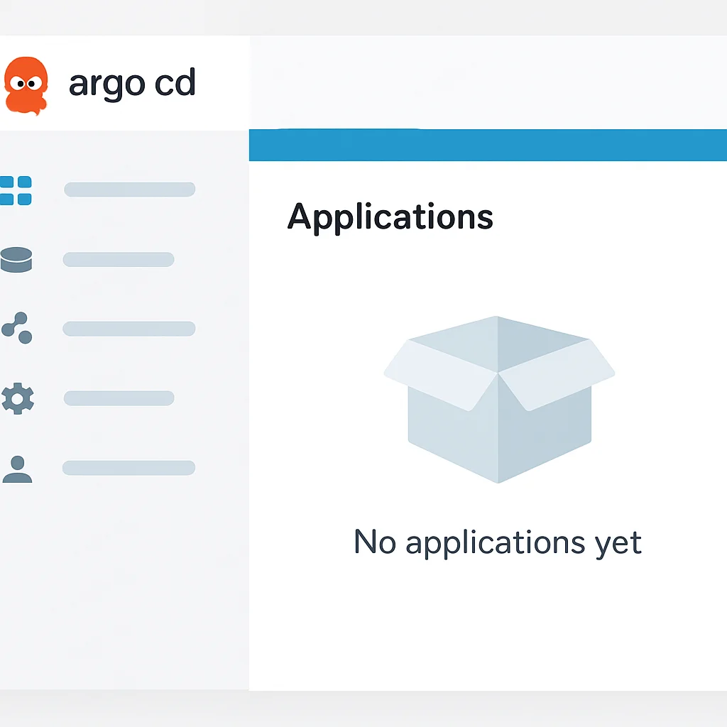 Argo CD empty dashboard screenshot