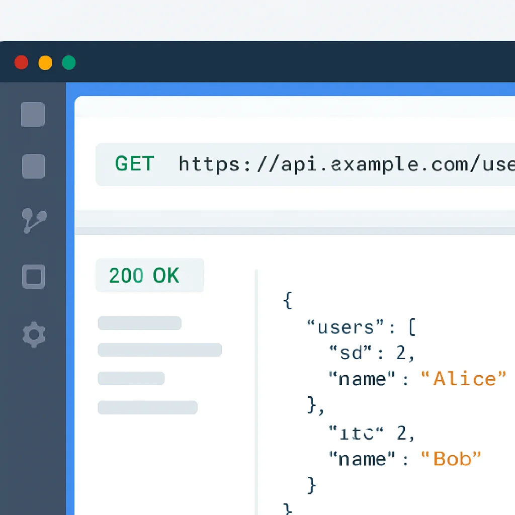VS Code REST Client extension interface demonstrating an API request and response